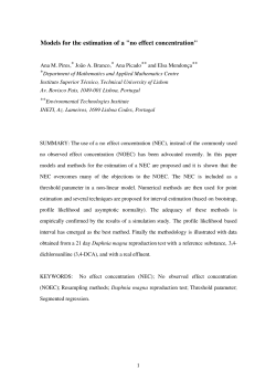 no effect concentration - Department of Mathematics