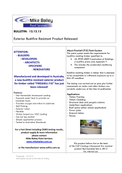 Exterior Bushfire Resistant Product Released