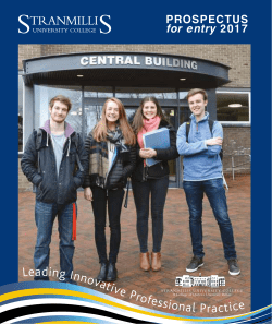 Stranmillis Prospectus 2017 Entry