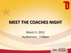 meet the coaches night