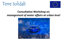 Consultative Workshop on management of water