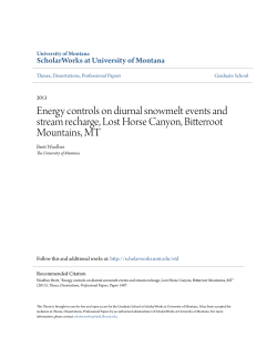 Energy controls on diurnal snowmelt events and stream recharge