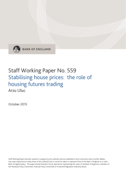 Bank of England Staff Working Paper No. 559