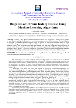Diagnosis of Chronic Kidney Disease Using Machine Learning