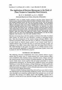 The Application of Electron Microscopy to the Study of Plant Viruses