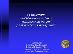 Pisa Stress Questionnaire - Universit&agrave; degli Studi di Parma
