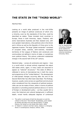 The state in the "Third World"