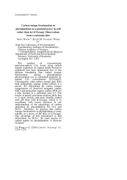 Carbon isotope fractionation in phytoplankton as a potential proxy