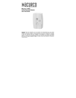 Macurco&trade; CM-E1 Carbon Monoxide Detector User