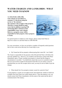 WATER CHARGES AND LANDLORDS - WHAT YOU