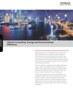 Hitachi Insight Group: Energy and Environmental Efficiency Division
