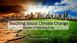 Teaching about Climate Change Models of Teaching Final
