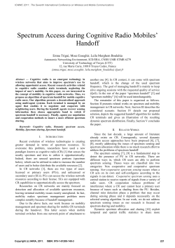 Spectrum Access during Cognitive Radio Mobiles