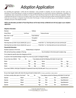 Adoption Application