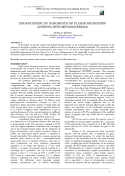 Enhancement of bandwidth of planar microstrip