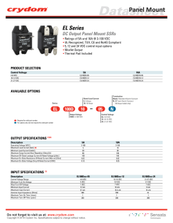 Panel Mount DC SSR EL Series