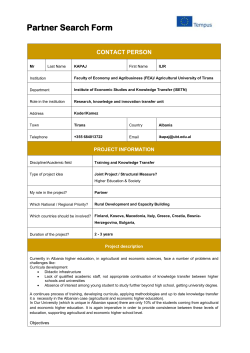 Partner Search Form CONTACT PERSON Mr Last Name KAPAJ