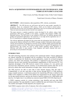 data acquisition system based on gps technology, for vehicle