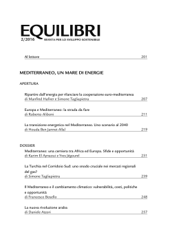 MEDITERRANEO, UN MARE DI ENERGIE