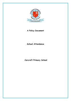 A Policy Document for the Teaching of