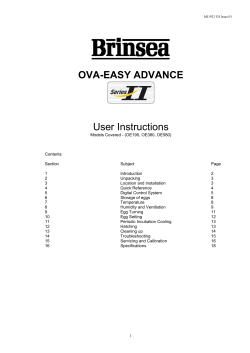 OVA-EASY ADVANCE User Instructions