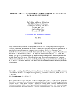 Learning, Private Information and the Economic Evaluation of