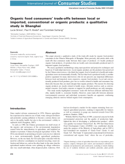 Organic food consumers` tradeoffs between local or imported
