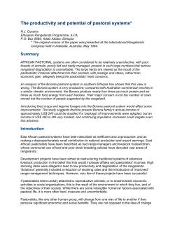 The productivity and potential of pastoral systems
