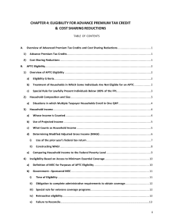chapter 4: eligibility for advance premium tax