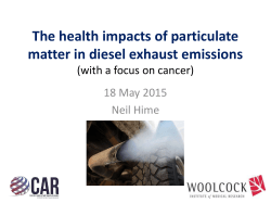 The health impacts of particulate matter in diesel emissions (with a