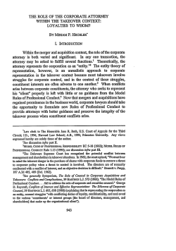 attorney represents the corporation as an