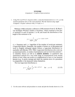 MTED2800 Assignment 1: Graphical Representations 1. Using