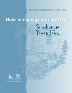 Manage Stormwater with Soakage Trenches