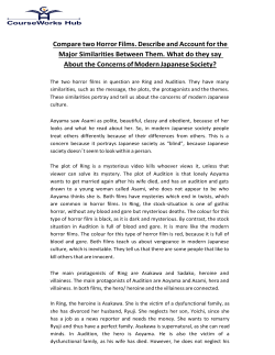 Compare two Horror Films. Describe and Account for