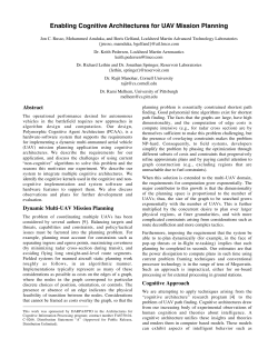 Enabling Cognitive Architectures for UAV Mission Planning