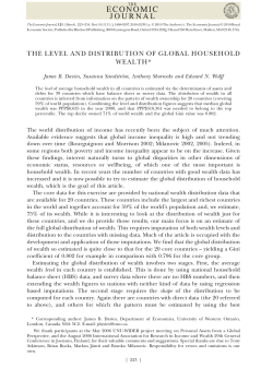 The Level and Distribution of Global Household Wealth