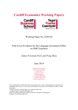 Cardiff Economics Working Papers - ORCA