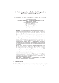A Nash bargaining solution for Cooperative Network Formation Games