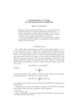 CODIMENSION 2 CYCLES ON SEVERI-BRAUER
