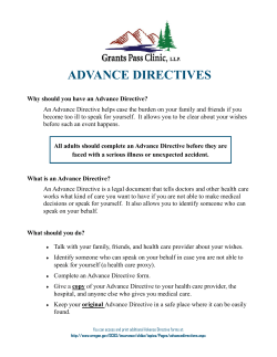 advance directives - Grants Pass Clinic