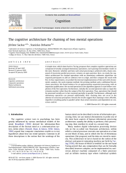 The cognitive architecture for chaining of two mental