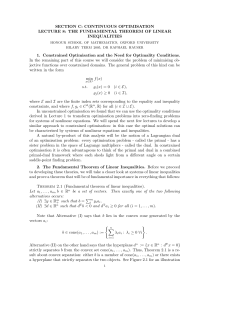 SECTION C: CONTINUOUS OPTIMISATION LECTURE 8: THE