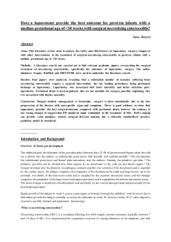 Does a laparotomy provide the best outcome for