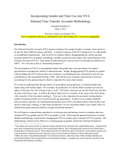 Incorporating Gender and Time Use into NTA, Version 2