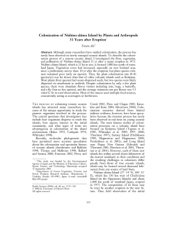 Colonization of Nishino-shima Island by Plants and Arthropods 31