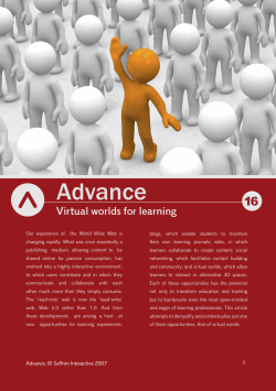 Virtual Worlds - Towards Maturity