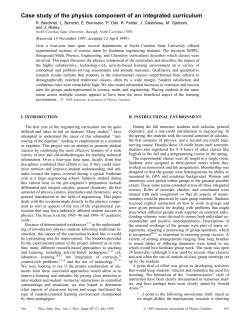 Case study of the physics component of an