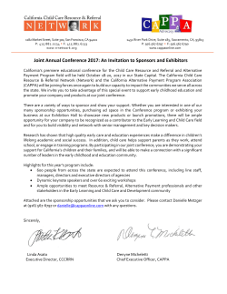 Joint Annual Conference 2017: An Invitation to