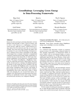 GreenHadoop: Leveraging Green Energy in Data