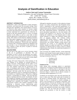 Analysis of Gamification in Education - Connections Lab